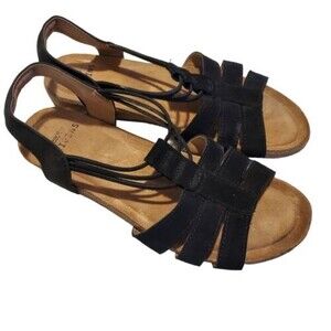 Earth Origins leather sling-back suede sandals "Laney" Sz 7